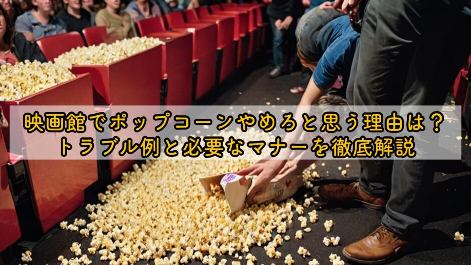 映画館でポップコーンやめろと思う理由は？トラブル例と必要なマナーを徹底解説