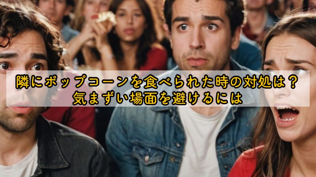 隣にポップコーンを食べられた時の対処は？気まずい場面を避けるには