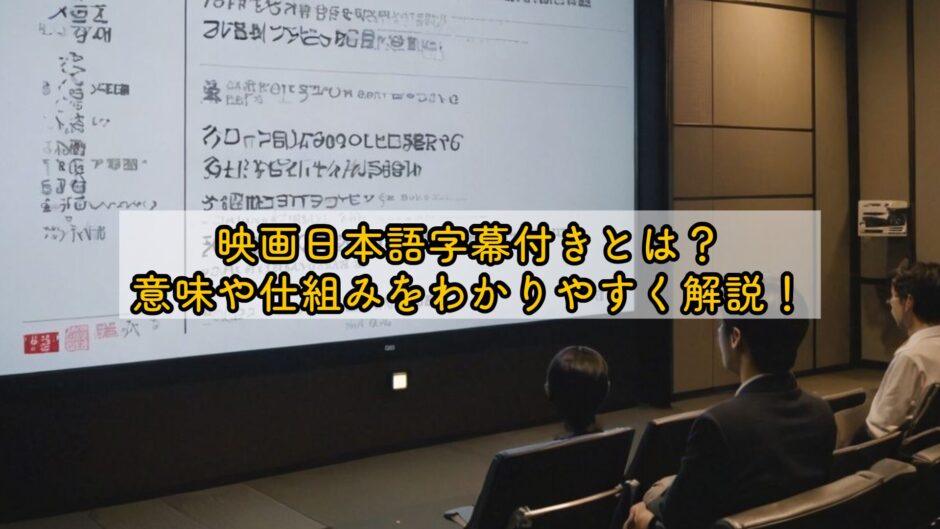 映画日本語字幕付きとは？意味や仕組みをわかりやすく解説！