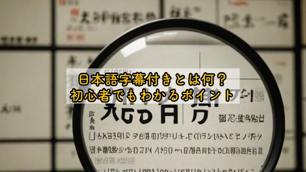 日本語字幕付きとは何？初心者でもわかるポイント