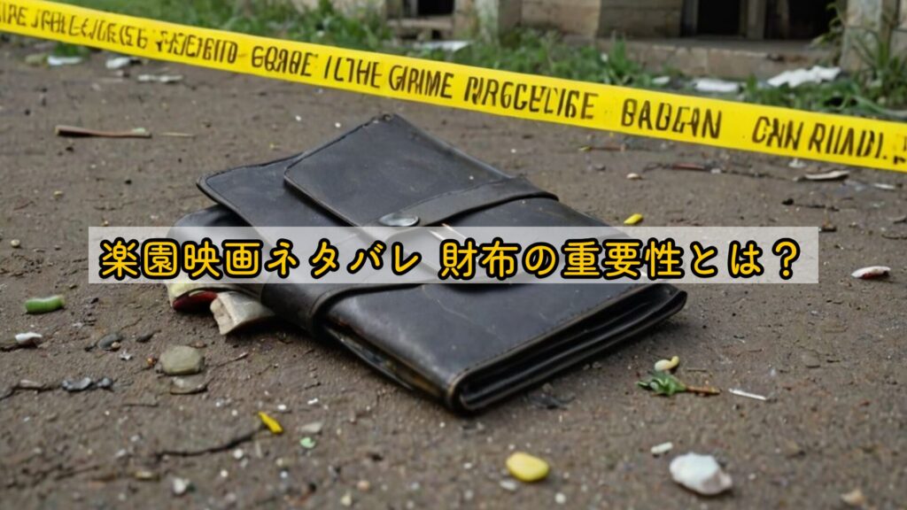 楽園映画ネタバレ 財布の重要性とは？