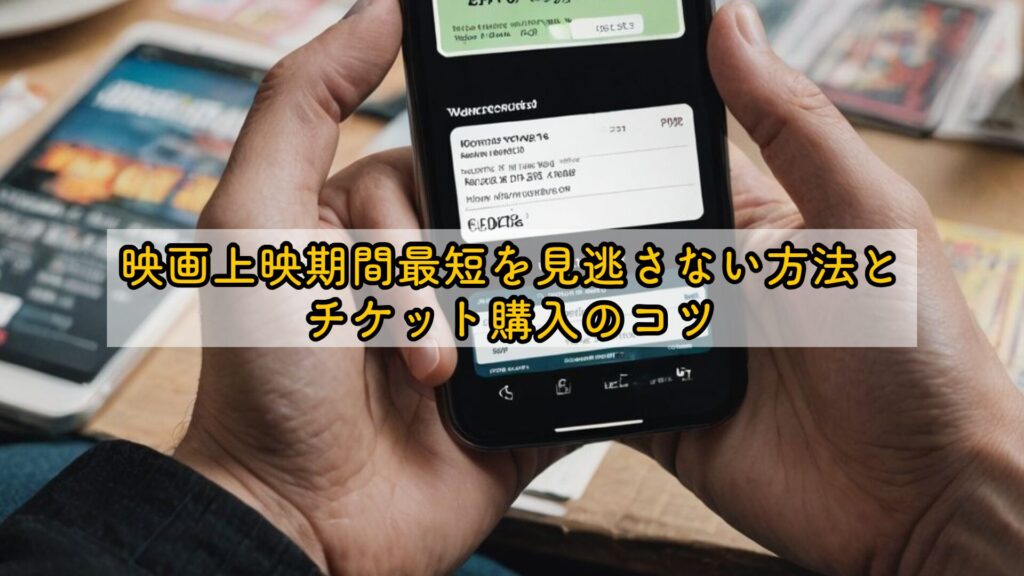 映画上映期間最短を見逃さない方法とチケット購入のコツ
