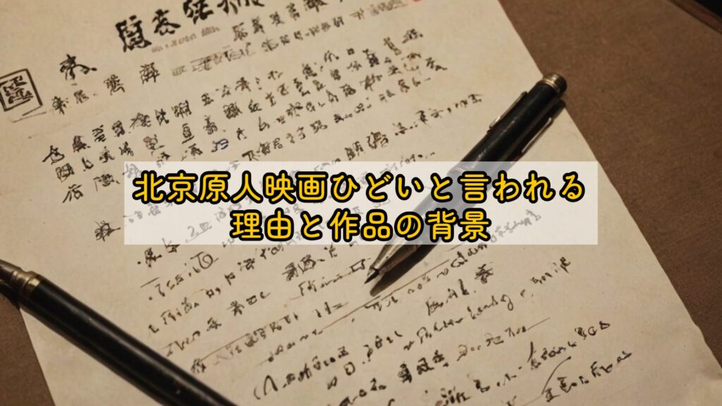 北京原人映画ひどいと言われる理由と作品の背景