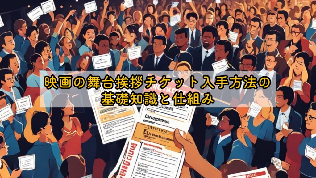 映画の舞台挨拶チケット入手方法の基礎知識と仕組み