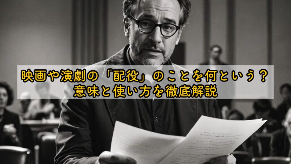 映画や演劇の「配役」のことを何という？意味と使い方を徹底解説