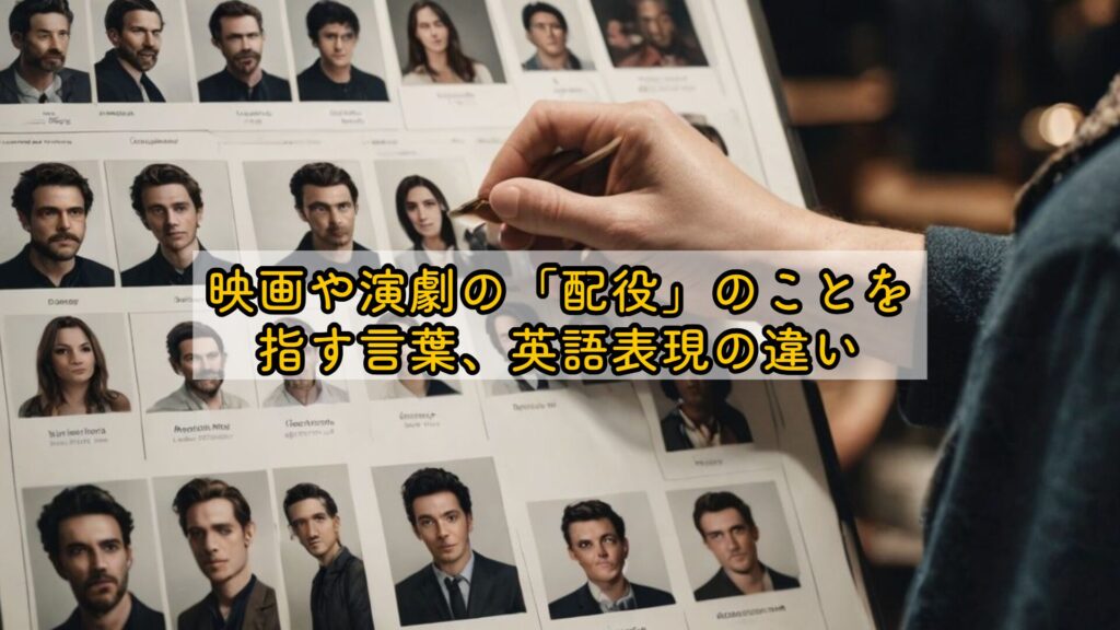 映画や演劇の「配役」のことを指す言葉、英語表現の違い