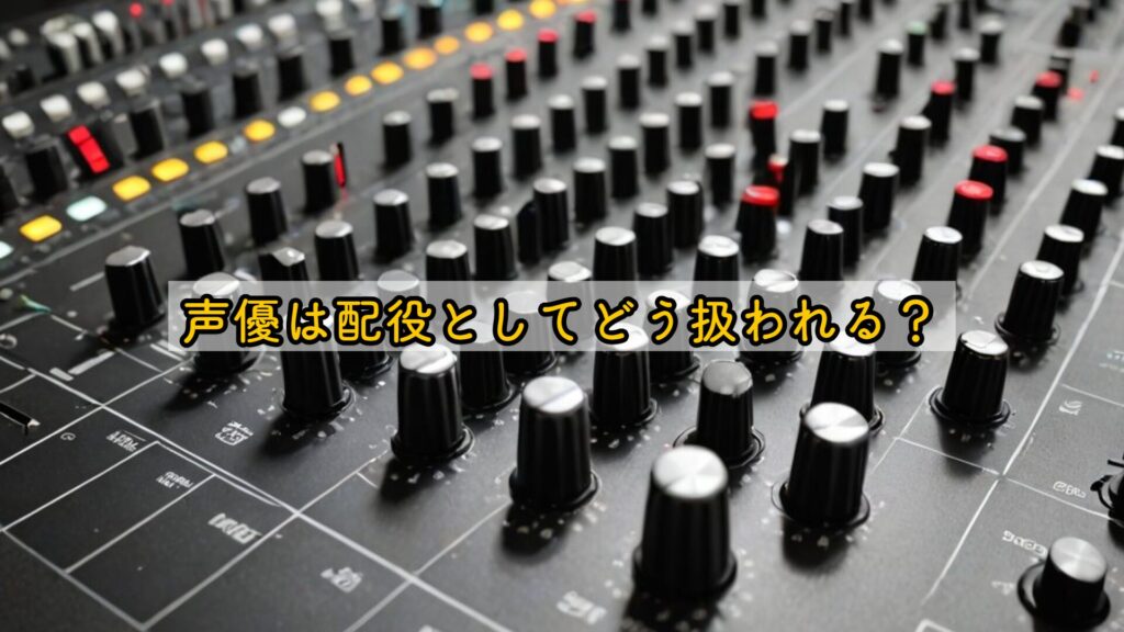 声優は配役としてどう扱われる？