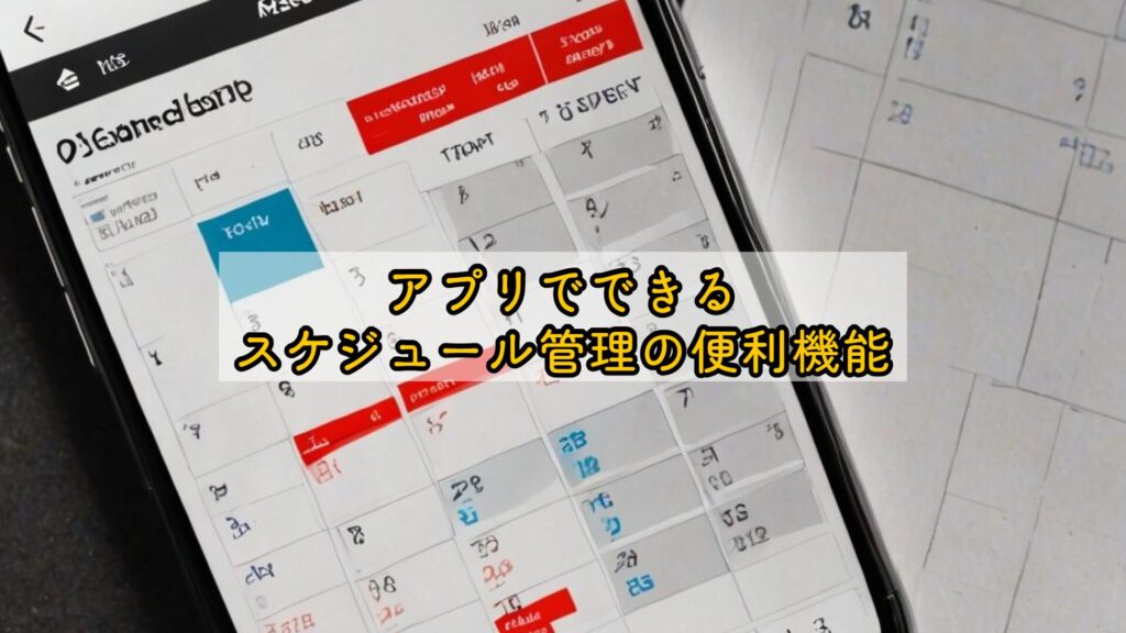 アプリでできるスケジュール管理の便利機能