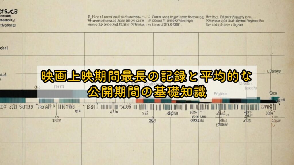 映画上映期間最長の記録と平均的な公開期間の基礎知識
