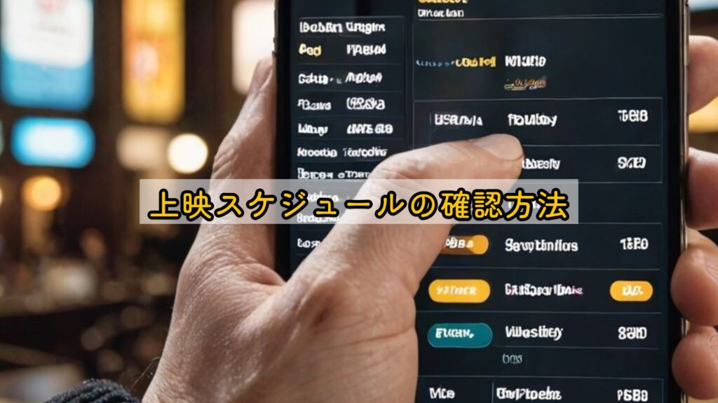 上映スケジュールの確認方法
