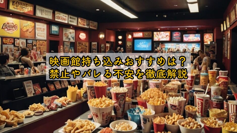 映画館持ち込みおすすめは？禁止やバレる不安を徹底解説