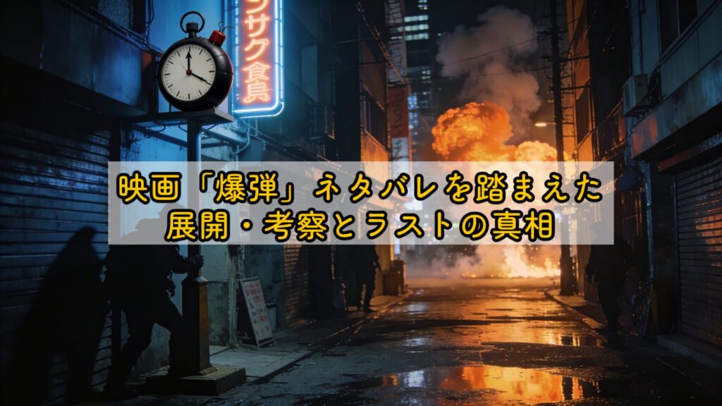 映画「爆弾」ネタバレを踏まえた展開・考察とラストの真相