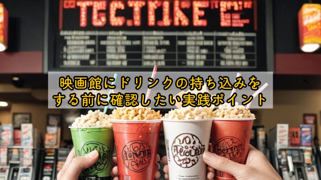 映画館にドリンクの持ち込みをする前に確認したい実践ポイント