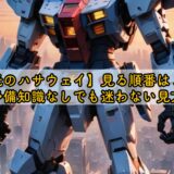 【閃光のハサウェイ】見る順番はこれ!予備知識なしでも迷わない見方